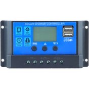 تصویر کنترلر دیجیتال شارژ خورشیدی 24-12 ولت 30 آمپر دارای LCD مدل Solar-Pro 