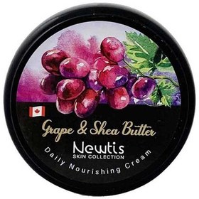 تصویر کرم کاسه ای انگور و شی باتر نیوتیس حجم ۲۰۰ میلی لیتر Newtis Grape And Shea Butter Daily Nourishing Cream 200ml