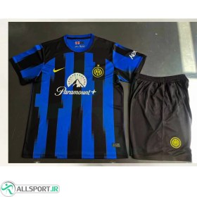 تصویر پیراهن شورت اول اینتر میلان Inter Milan 2023-24 Home Soccer jersey kit Shirt Short 