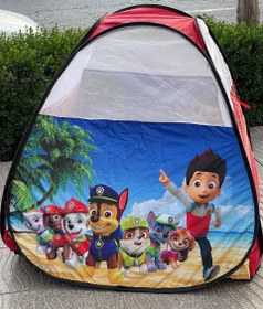 تصویر چادر بازی کودک طرح پاو پاترول سایز 125 - 125 Children's play tent, Paw Patrol design, size 125-125