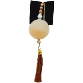 تصویر آویز سنگ نمک گوی با جعبه چوبی طول بند 30 سانتیمتر 