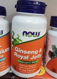 تصویر جینسینگ و رویال ژل ناو ۶۰ عددی NOW Ginseng & Royal Jelly