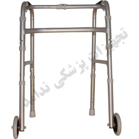 تصویر واکر تاشو چرخ دارچینی Wheeled folding walker 