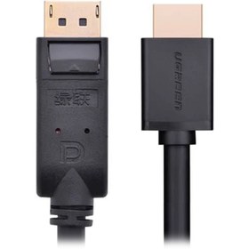 تصویر کابل تبدیل Display Port به HDMI یوگرین مدل DP101 10202 طول 2 متر UGREEN DP101 10202 DisplayPort Male to HDMI Male Cable 2M