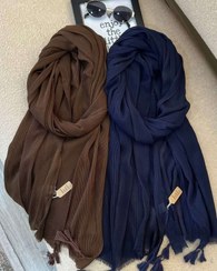 تصویر شال بوکله پولکی مشکی مدل 4778 