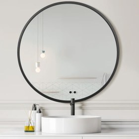 تصویر آینه گرد ساده minimal round mirror