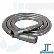 تصویر شیلنگ توالت فنری ریزبافت برنجی صدفی ساتن کهن 