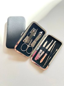 تصویر ست مانیکور 8 تکه کیف چرمی 