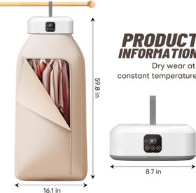 تصویر خشک کن لباس قابل حمل Generic 