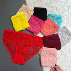 تصویر شورت زنانه رویا سورمه ای تمام گیپور 