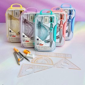تصویر ست پرگار مدادی - آبی Math set