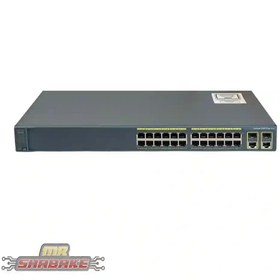 تصویر سوئیچ شبکه سیسکو 24 پورت مدل WS-C2960-24TC-L استوک Cisco Switch WS-C2960-24TC-L Stock