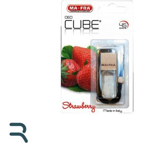 تصویر خوشبو کننده آویز خودرو مفرا با رایحه توت فرنگی حجم 5 میلی لیتری Mafra Deo Cube Strawberry 