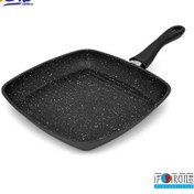 تصویر تابه فورته چهارگوش استیک پز گرانیت سایز 28 