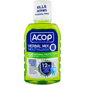 تصویر دهانشویه هربال میکس سبز آکوپ Akup green mix herbal mouthwash