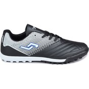 تصویر کفش چمن مصنوعی داخلی مشکی مردانه و زنانه 28034 فوتبال رویال آبی Astroturf Jump 