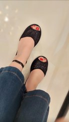 تصویر پاپوش زنانه پولکی دوزی 