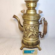 تصویر کتری آنتیک ذغالی قلم شکاری 