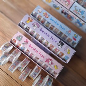 تصویر چسب واشی پک ۱۰ عددی - بنفش 