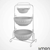 تصویر سبد سیب زمینی و پیاز لیمون 2 طبقه با جا سیری 2069 