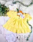 تصویر پیراهن نوزاد لیمویی کد ۷۸۳ 