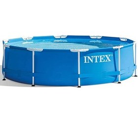 تصویر استخر پیش ساخته برزنتی 76*305 با پمپ تصفیه اینتکس intex 56998