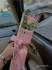 تصویر بوکت تک شاخه - مشکی 