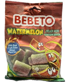 تصویر پاستیل شکری هندوانه ای ببتو 80 گرم ا Bebeto Watermelon Jelly Sweets Bebeto Watermelon Jelly Sweets