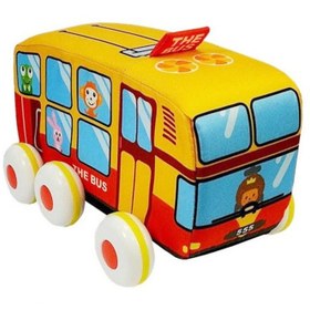 تصویر اسباب بازی اتوبوس پارچه ای 2 عددی هانگر Huanger کد HE0242 