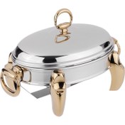 تصویر سوفله بیضی کوچک پافیلی یونیک طلایی کد un-3112 