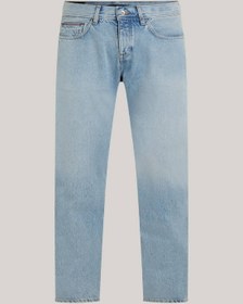 تصویر شلوار جین مردانه دنتون مدل راسته با رنگ پریدگی - جین سفت برند Tommy Hilfiger Men's Denton Straight Faded Jeans - Rigid denim, N/A