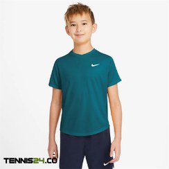 تصویر تی شرت تنیس بچگانه نایک NikeCourt Dri-FIT Victory- سبز 