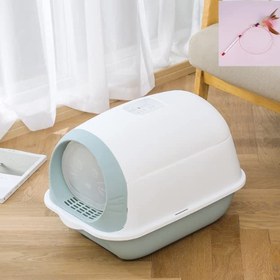 تصویر توالت ، جعبه بستر گربه قابل حمل برند: FunLulu کد : X 1400 Toilet, portable cat litter box Brand: FunLulu Code: X 1400