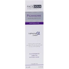 تصویر فیس دوکس پیگمازوم آلفا کرم ضد لک حاوی A.H.A انواع پوست 30ML FACE DOUX PIGMASOME ALPHA LIGHTENING CREAM WITH A.H.A 30ML