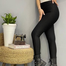 تصویر شلوار کمر گنی سه دکمه بیرون پوش با کیفیت جنس: سورن کش میاد کیفیت عالی تنخورش 