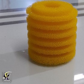 تصویر اسفنج یدک شیار دار استوانه ای انواع فیلتر داخلی آبی Filter sponge S