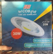 تصویر چراغ سقفی توکار cob آوا مدل دایره 