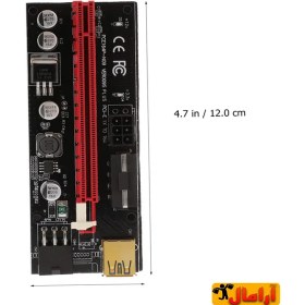 تصویر رایزر کارت گرافیکی تبدیل PCI EXPRESS X1به مدل 009S 