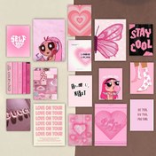 تصویر پوستر صورتی 