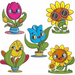 تصویر پک گلهای تزئینی 