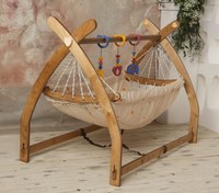 تصویر گهواره ننو سرخ پوستی چوبی دانینی danini 