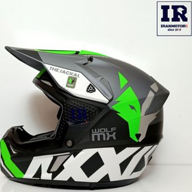 تصویر کلاه کاسکت کراسی اکسیس WOLF-GREEN | AXXIS Axis motocross helmet WOLF-GREEN | AXXIS