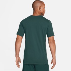 تصویر تی شرت تنیس مردانه نایک Rafa NikeCourt Dri-FIT– سبز 