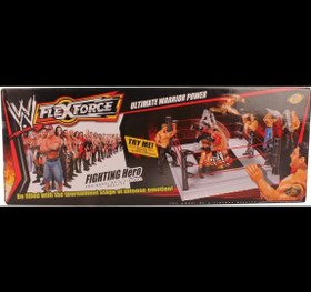 تصویر رینگ کشتی کج با ۴ عدد فیگور و لوازم 