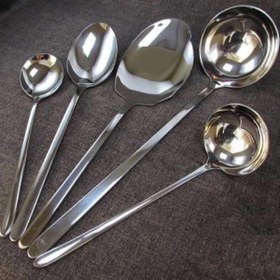 تصویر سرویس قاشق چنگال یونیک 24 نفره دهنه اروپایی Unique spoon and fork service 144pc