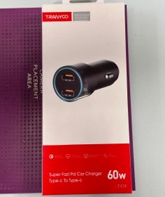تصویر شارژر فندکی 60 وات TRANYOO مدل T-C24 TRANYOO 60W cigarette lighter charger model T-C24