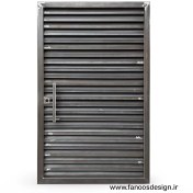 تصویر درب آهنی تاسیساتی مدل کرکره‌ای سنگین | مناسب موتورخانه و انبار صنعتی کد 30175 