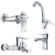 تصویر ست شیرآلات شودر مدل اطلس پلاس مجموعه 4 عددی 