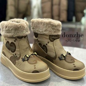 تصویر نیم بوت خز دار گوچی 