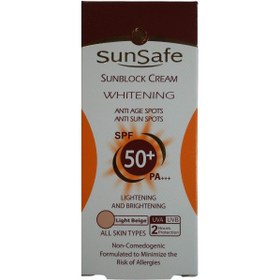 تصویر سان سیف کرم ضد آفتاب روشن کننده بژ روشن اس پی اف 50 ا sunsafe | 1319020019 sunsafe | 1319020019